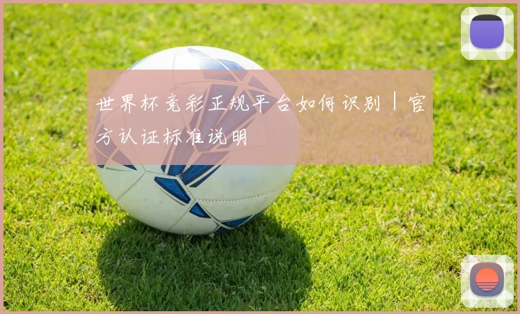 世界杯竞彩正规平台如何识别｜官方认证标准说明